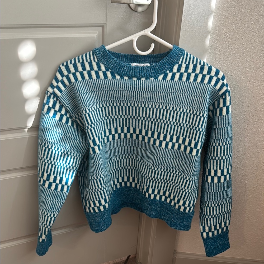 Blue Patterned Women's Sweater